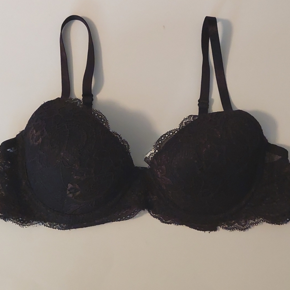 NWOT C&C lace black bra size 34C